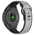 20mm Reverse Buckle Two Color Silicone Watch Band(Gray Black) - 2
