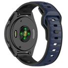 20mm Reverse Buckle Two Color Silicone Watch Band(Midnight Blue Black) - 2