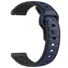 20mm Reverse Buckle Two Color Silicone Watch Band(Midnight Blue Black) - 3