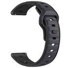 20mm Reverse Buckle Two Color Silicone Watch Band(Midnight Black) - 3