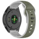 20mm Reverse Buckle Two Color Silicone Watch Band(Light Green Gray) - 2