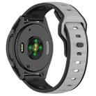 22mm Reverse Buckle Two Color Silicone Watch Band(Gray Black) - 2