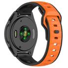 22mm Reverse Buckle Two Color Silicone Watch Band(Orange Black) - 2