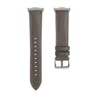 For Huawei Watch Fit 4 / Fit 4 Pro / Fit 3 Leather Watch Band Wristband(Gray) - 2