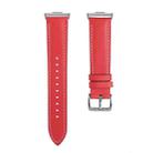 For Huawei Watch Fit 4 / Fit 4 Pro / Fit 3 Leather Watch Band Wristband(Red) - 2