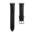 For Huawei Watch Fit 4 / Fit 4 Pro / Fit 3 Leather Watch Band Wristband(Black) - 2
