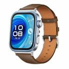 For Huawei Watch Fit 4 / Fit 4 Pro / Fit 3 Leather Watch Band Wristband(Brown) - 1