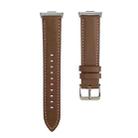 For Huawei Watch Fit 4 / Fit 4 Pro / Fit 3 Leather Watch Band Wristband(Brown) - 2