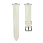 For Huawei Watch Fit 4 / Fit 4 Pro / Fit 3 Leather Watch Band Wristband(White) - 2