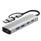 2503 Gigabit RJ45, 2 x USB3.2, USB-C2.0, USB-C3.2, DC5V 6 in 1 Docking Station USB / Type-C Hub - 1