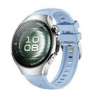For Huawei Watch 5 42mm Vertical Silicone Watch Band(Light Blue) - 1