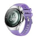 For Huawei Watch 5 42mm Vertical Silicone Watch Band(Lilac) - 1