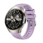 For Huawei Watch 5 46mm Vertical Silicone Watch Band(Light Purple) - 1