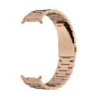 For Samsung Galaxy Watch 8 40 / 44mm Three Beads Stainless Steel Watch Band with Removal Tool(Rose Gold) - 2