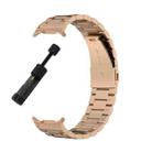 For Samsung Galaxy Watch 8 40 / 44mm Three Beads Stainless Steel Watch Band with Removal Tool(Rose Gold) - 3