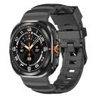 For Samsung Galaxy Watch Ultra 47mm Wild Trail Silicone Sports Watch Band(Charcoal Black) - 1