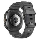 For Samsung Galaxy Watch Ultra 47mm Wild Trail Silicone Sports Watch Band(Charcoal Black) - 2