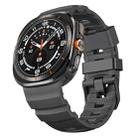 For Samsung Galaxy Watch Ultra 47mm Wild Trail Silicone Sports Watch Band(Charcoal Black) - 3