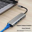 2403 Type-C to 100M RJ45 USB3.0 USB2.0 4K / 30Hz HD PD100W Adapter 5-in-1 USB Hub - 3
