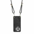 For OnePlus 13R 5G Vintage Leather PC Back Cover Phone Case with Crossbody Strap(Black) - 3