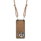 For OnePlus 13R 5G Vintage Leather PC Back Cover Phone Case with Crossbody Strap(Brown) - 3