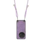 For OnePlus 13 Vintage Leather PC Back Cover Phone Case with Crossbody Strap(Purple) - 3