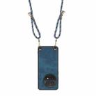 For OnePlus 13 Vintage Leather PC Back Cover Phone Case with Crossbody Strap(Blue) - 3