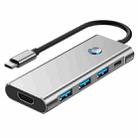 2425 7 In 1 Type-C Hub USB 3.0 PD 100W 4K HD Adapter For Laptops - 2