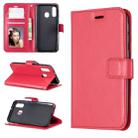 Crazy Horse Texture Horizontal Flip Leather Case with Holder & Card Slots & Wallet & Photo Frame for Galaxy A20E(Red) - 1