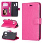 Crazy Horse Texture Horizontal Flip Leather Case with Holder & Card Slots & Wallet & Photo Frame for Galaxy A20E(rose) - 1