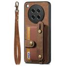 For OPPO Find X8s Retro Cross Wristband Wallet Leather Back Phone Case(Brown) - 2