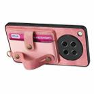 For OPPO Find X8s Retro Cross Wristband Wallet Leather Back Phone Case(Pink) - 3
