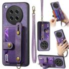 For OPPO Find X8s Retro Cross Wristband Wallet Leather Back Phone Case(Purple) - 1