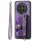 For OPPO Find X8s Retro Cross Wristband Wallet Leather Back Phone Case(Purple) - 2