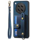 For OPPO Find X8s Retro Cross Wristband Wallet Leather Back Phone Case(Blue) - 2
