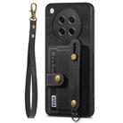 For OPPO Find X8s Retro Cross Wristband Wallet Leather Back Phone Case(Black) - 2