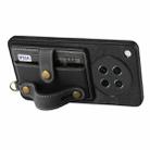 For OPPO Find X8s Retro Cross Wristband Wallet Leather Back Phone Case(Black) - 3