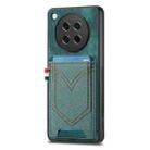 For OPPO Find X8s Denim Texture Leather Skin Phone Case with Card Slot(Green) - 1