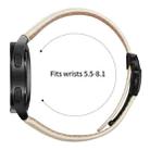 20mm Lychee Texture Black Turtle Back Buckle Leather Watch Band(Creamy White) - 3