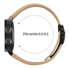 20mm Lychee Texture Black Turtle Back Buckle Leather Watch Band(Camel) - 3