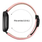 For Fitbit Versa 3 / 4 Lychee Texture Black Turtle Back Buckle Leather Watch Band(Pink) - 3