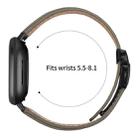 For Fitbit Versa 3 / 4 Lychee Texture Black Turtle Back Buckle Leather Watch Band(Gray) - 3