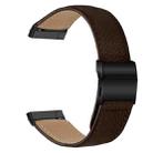 For Fitbit Versa 3 / 4 Lychee Texture Black Turtle Back Buckle Leather Watch Band(Coffee Color) - 2