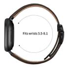 For Fitbit Versa 3 / 4 Lychee Texture Black Turtle Back Buckle Leather Watch Band(Coffee Color) - 3