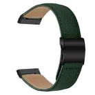 For Fitbit Versa 3 / 4 Lychee Texture Black Turtle Back Buckle Leather Watch Band(Green) - 2