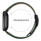 For Fitbit Versa 3 / 4 Lychee Texture Black Turtle Back Buckle Leather Watch Band(Green) - 3