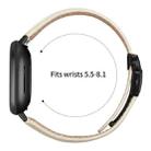 For Fitbit Versa 3 / 4 Lychee Texture Black Turtle Back Buckle Leather Watch Band(Creamy White) - 3