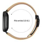 For Fitbit Versa 3 / 4 Lychee Texture Black Turtle Back Buckle Leather Watch Band(Camel) - 3
