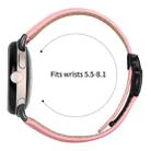 For Google Pixel Watch / Watch 2 / 3 41mm Lychee Texture Black Turtle Back Buckle Leather Watch Band(Pink) - 3