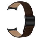 For Google Pixel Watch / Watch 2 / 3 41mm Lychee Texture Black Turtle Back Buckle Leather Watch Band(Coffee Color) - 2